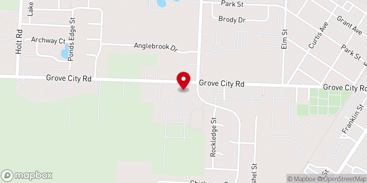 Map showing location of The Grove Church