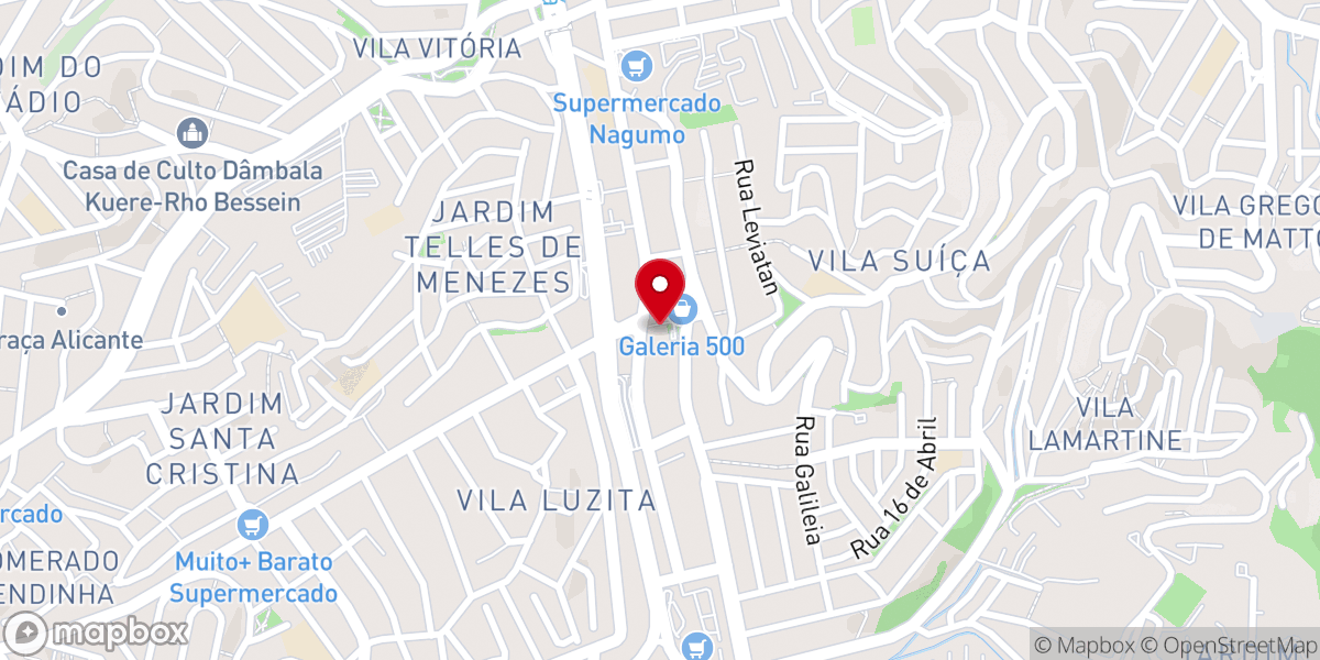 Map showing location of Paróquia Nossa Senhora do Rosário - Matriz Paroquial Vila Luzita