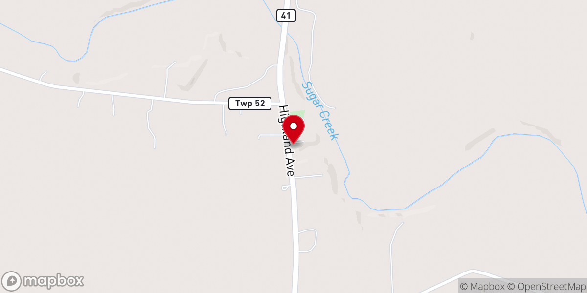 Map showing location of Sugar Grove United Methodist Church