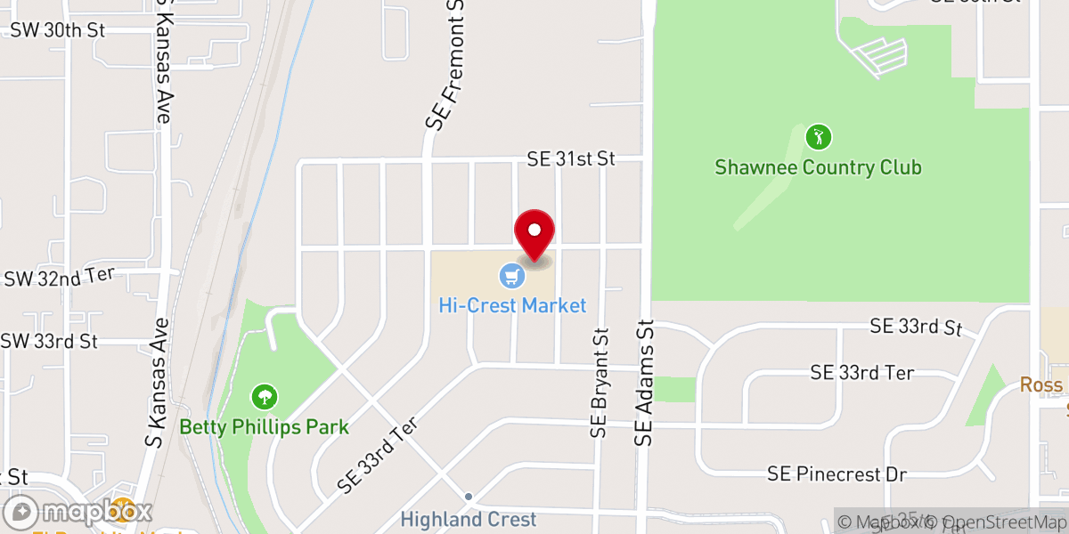 Map showing location of Fellowship Hi-Crest