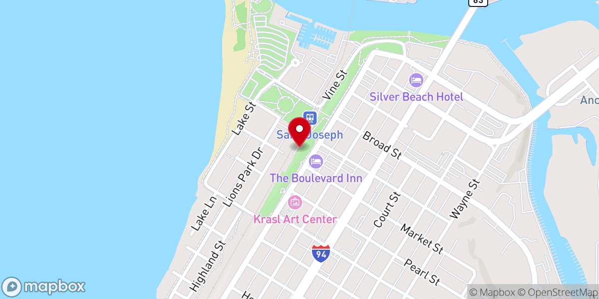 Map showing location of Lake Bluff Park