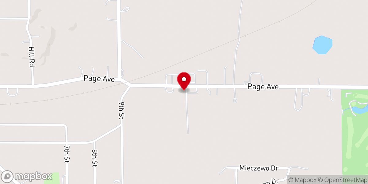 Map showing location of Page Avenue Baptist Church