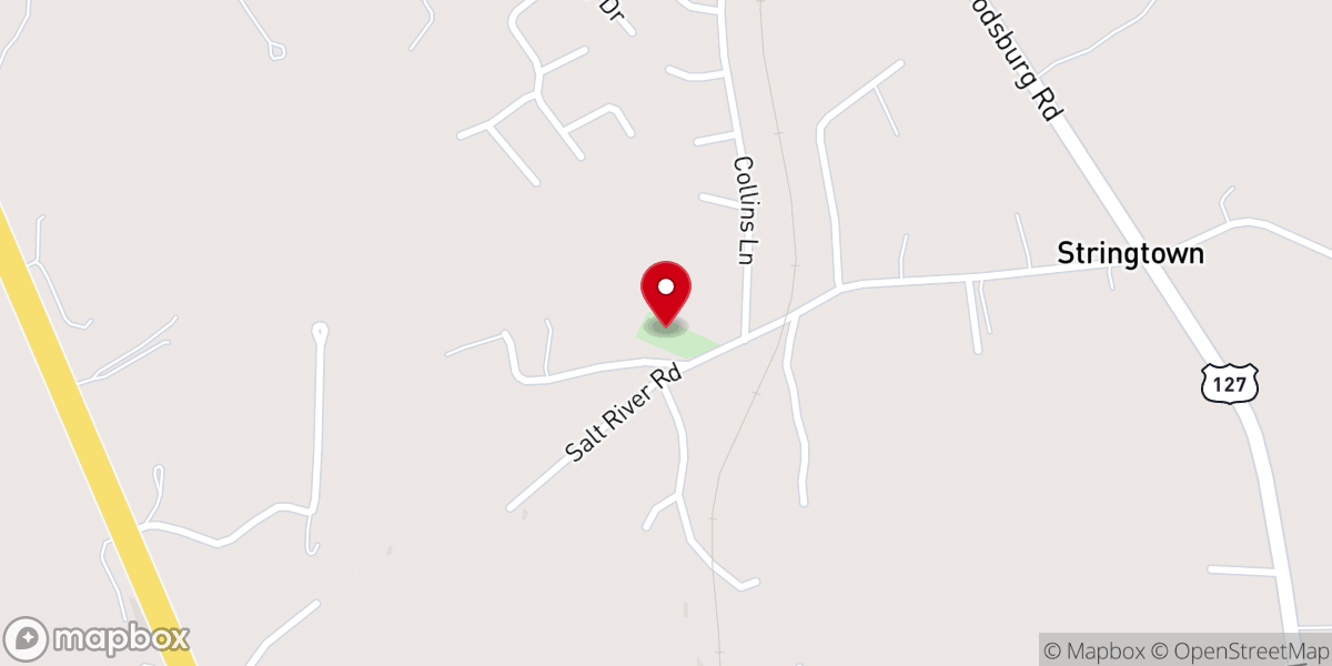 Map showing location of Salt River Church