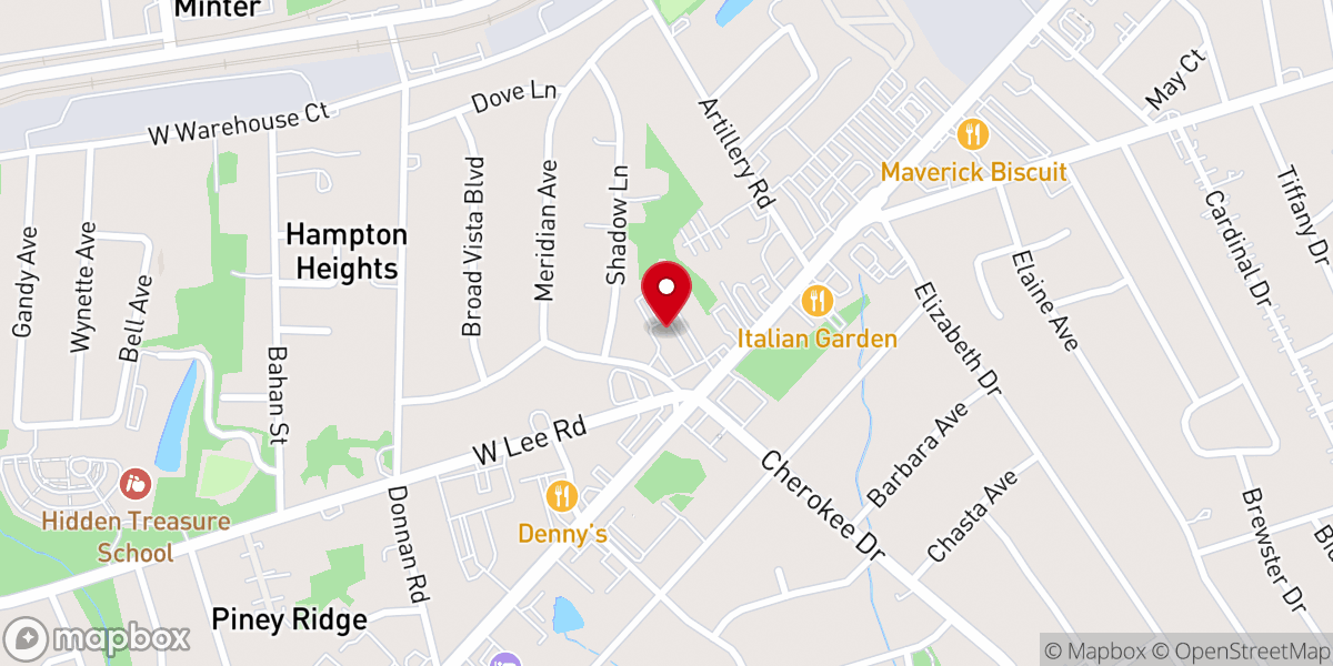 Map showing location of Grace Church - Taylors