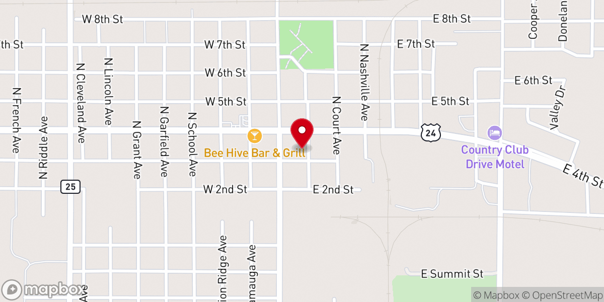 Map showing location of Redeeming Love Church