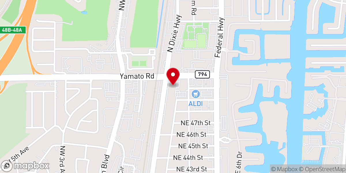 Map showing location of Advent Church Boca