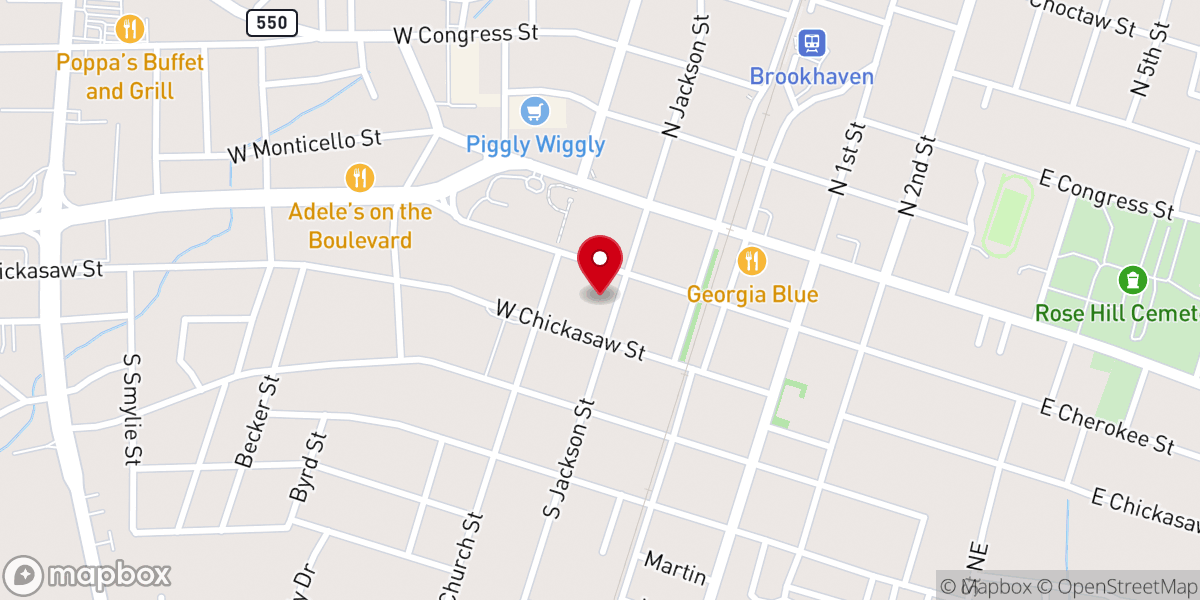 Map showing location of First United Methodist Church