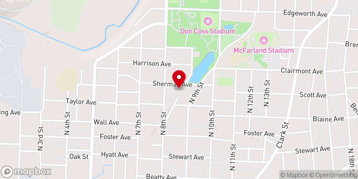 Map showing location of Solid Rock Wesleyan Church
