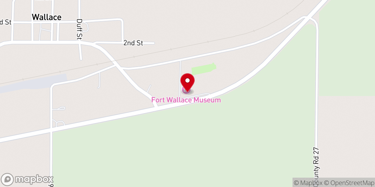 Map showing location of Fort Wallace Museum