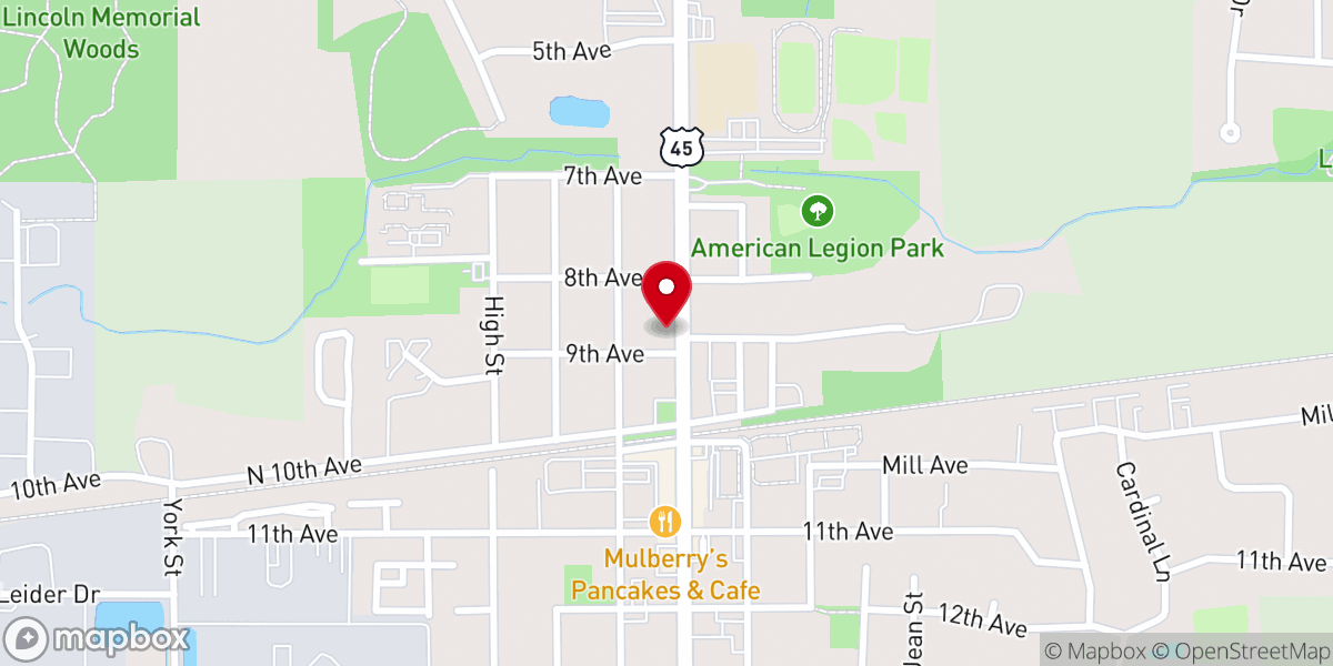 Map showing location of Union Grove Area Food Bank