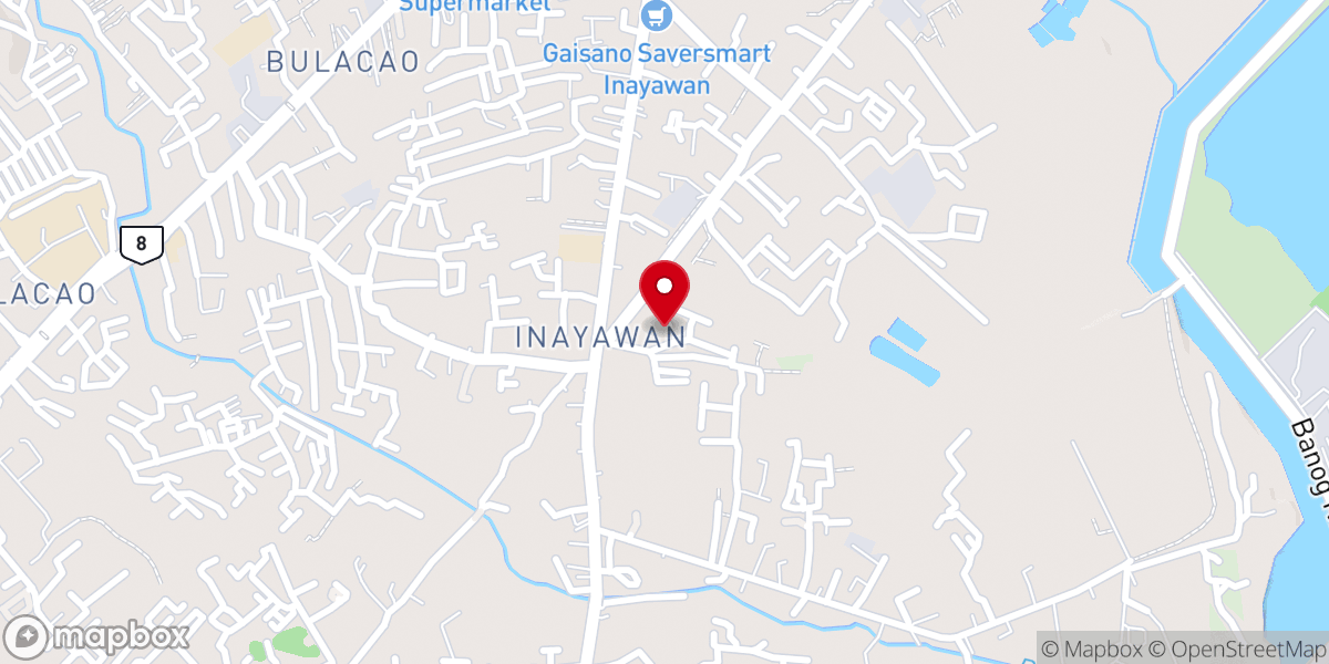 Map showing location of St. Augustine of Hippo Quasi-Parish Inayawan