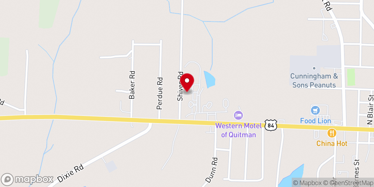 Map showing location of Presbyterian Home and Retirement Community