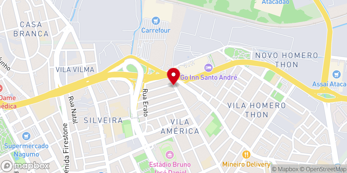 Map showing location of IBAV Santo André
