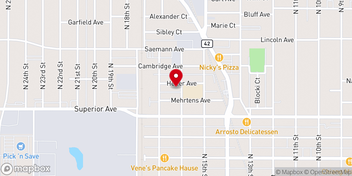 Map showing location of Hmong Christian Reformed Church