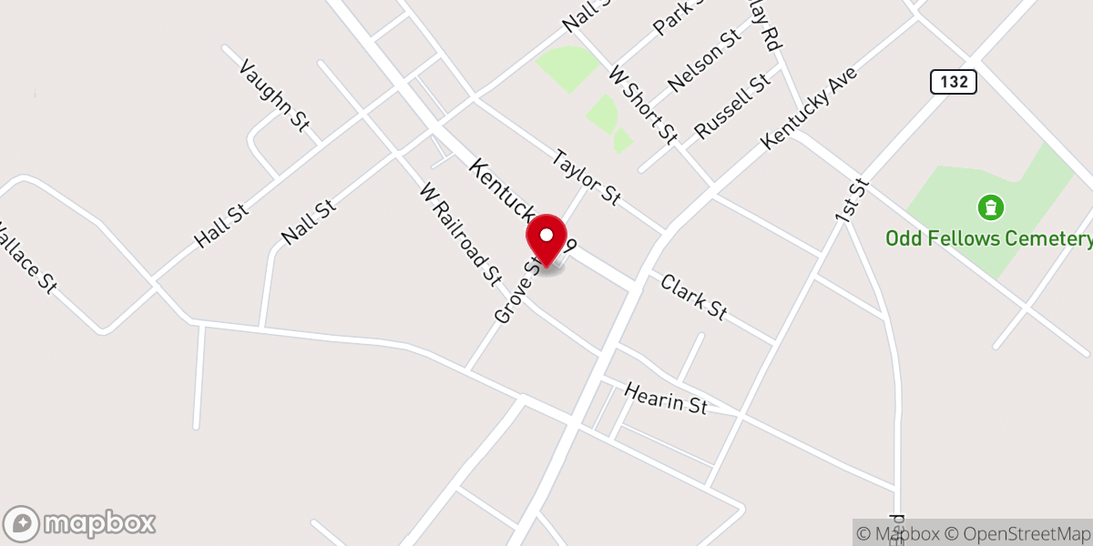 Map showing location of Grace Baptist Church