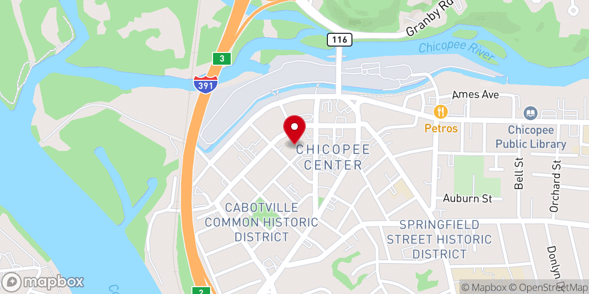Map showing location of Pioneer Valley Baptist Chapel
