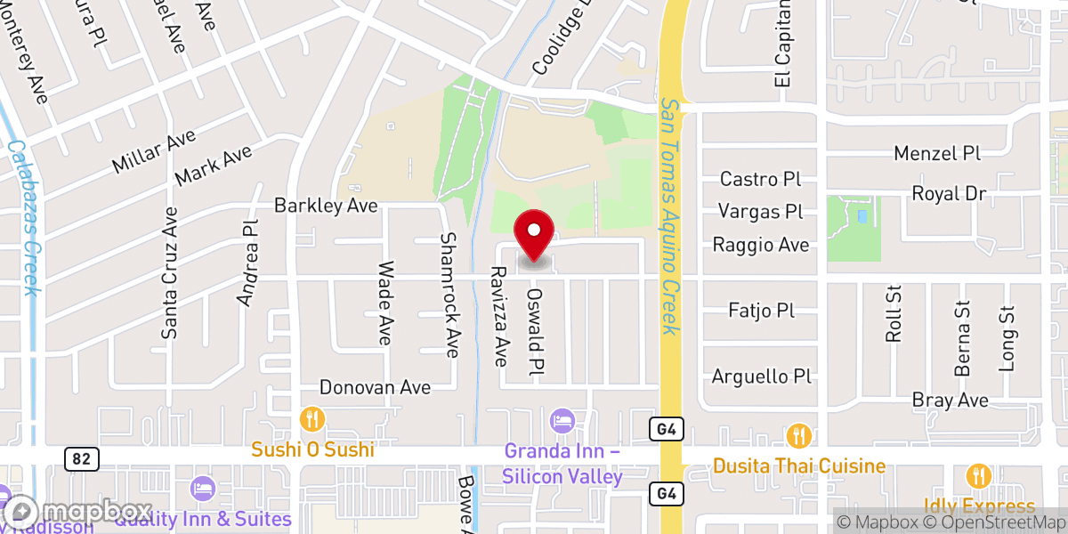 Map showing location of El Camino Bible Church