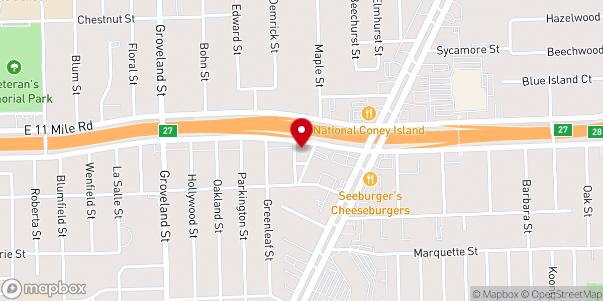 Map showing location of St Mark Lutheran Church