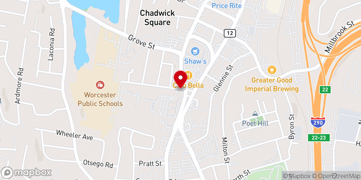 Map showing location of CCUS Worcester-MA