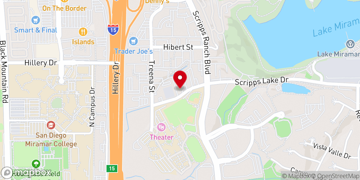 Map showing location of Mira Mesa Bible Baptist Church