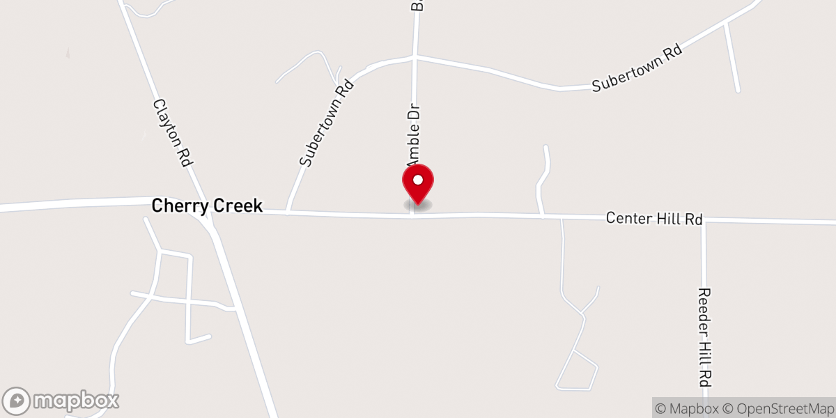 Map showing location of Cherry Creek Missionary Baptist Church