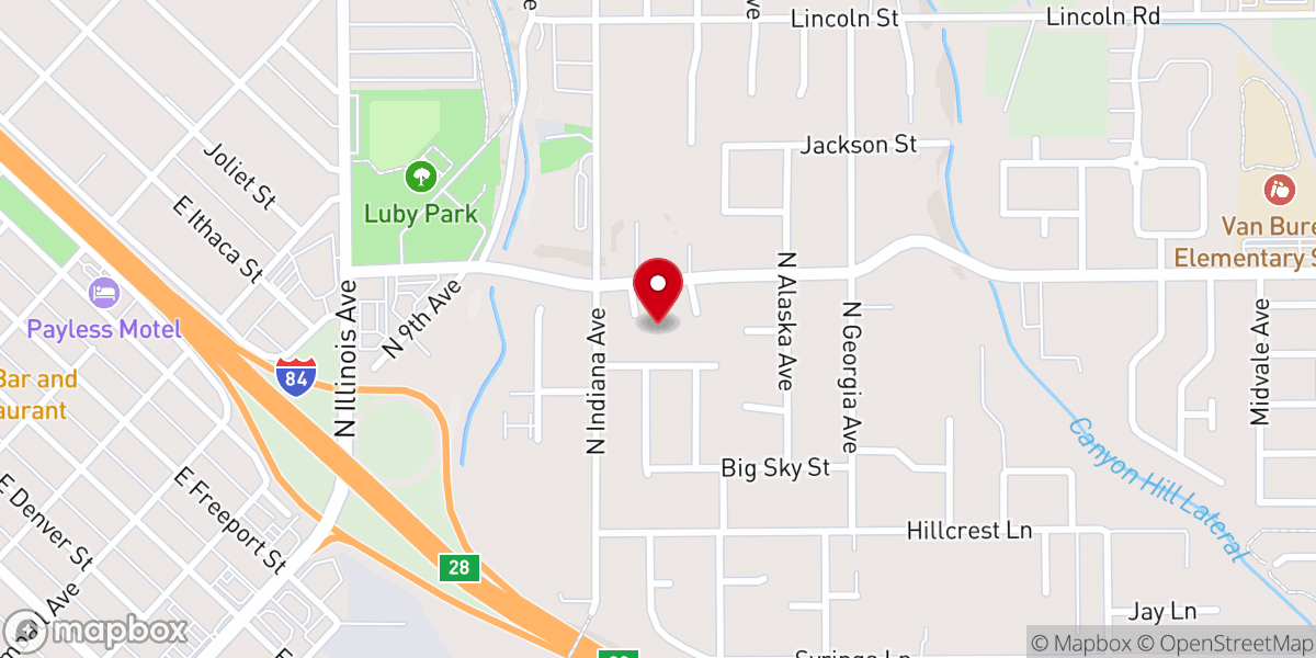 Map showing location of Straight Paths Baptist Church - Boise