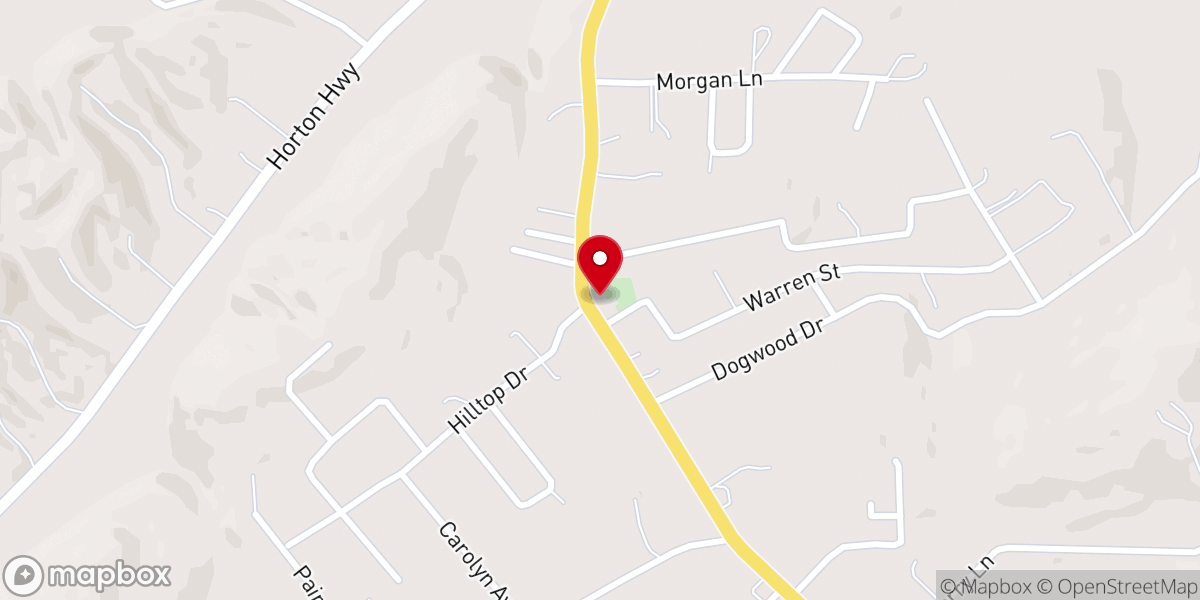 Map showing location of Fall Branch United Methodist