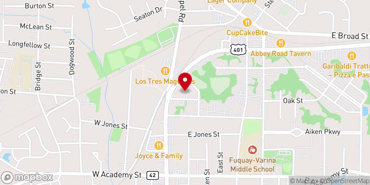 Map showing location of First United Methodist Church