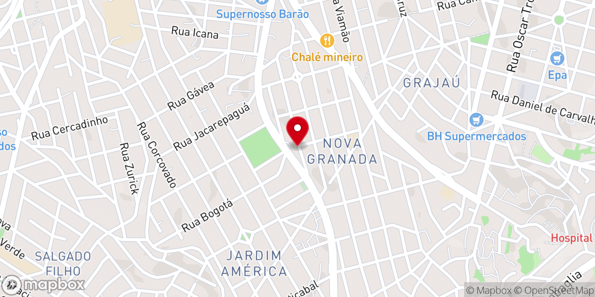 Map showing location of Aliança Church - Belo Horizonte