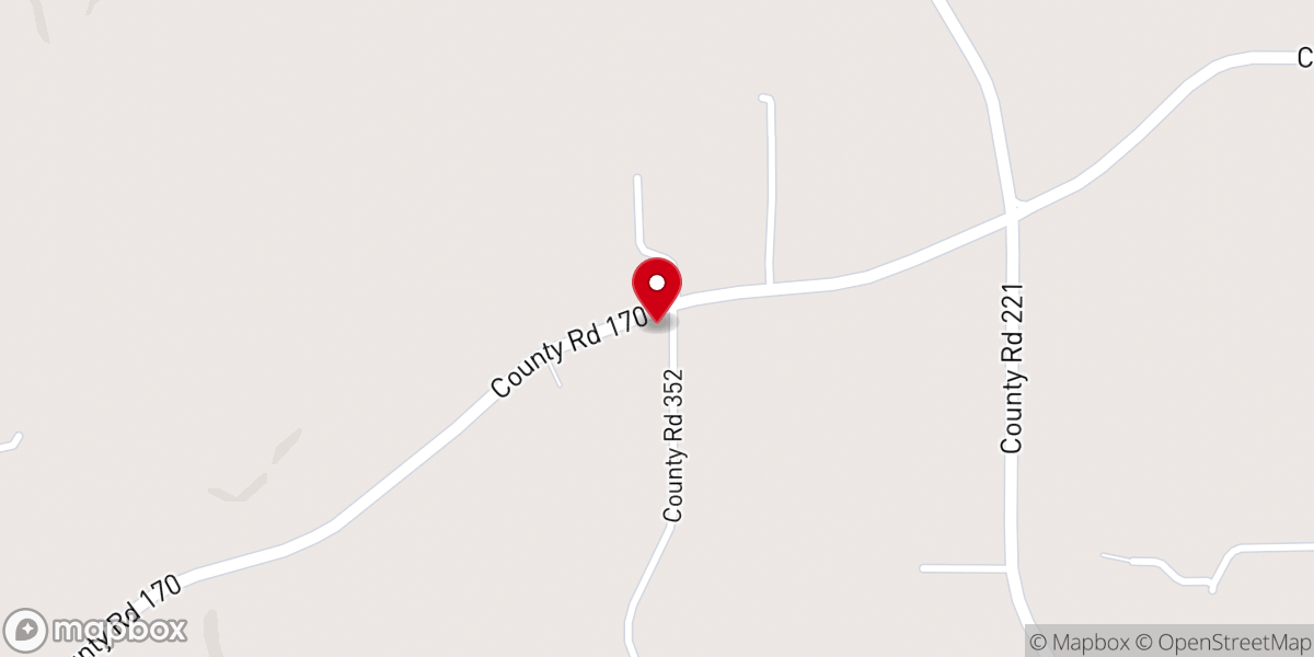 Map showing location of New Center Baptist Church
