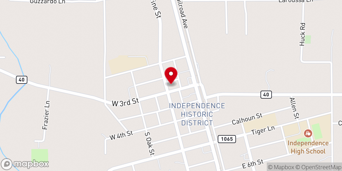 Map showing location of Mater Dolorosa Catholic Church