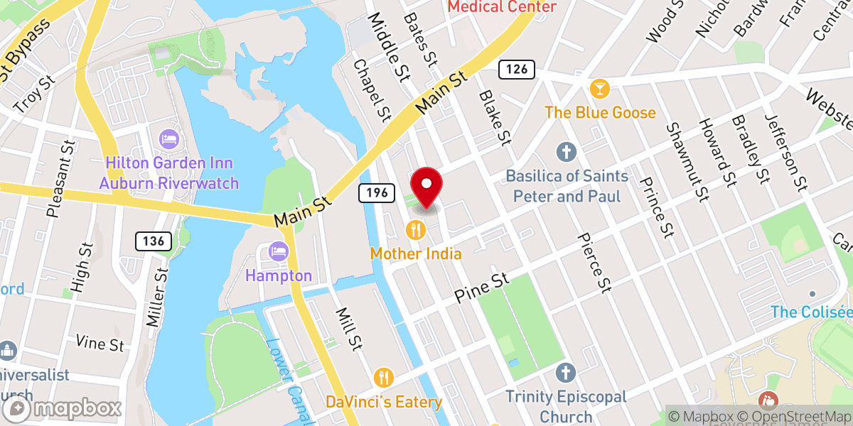 Map showing location of Salvation Army