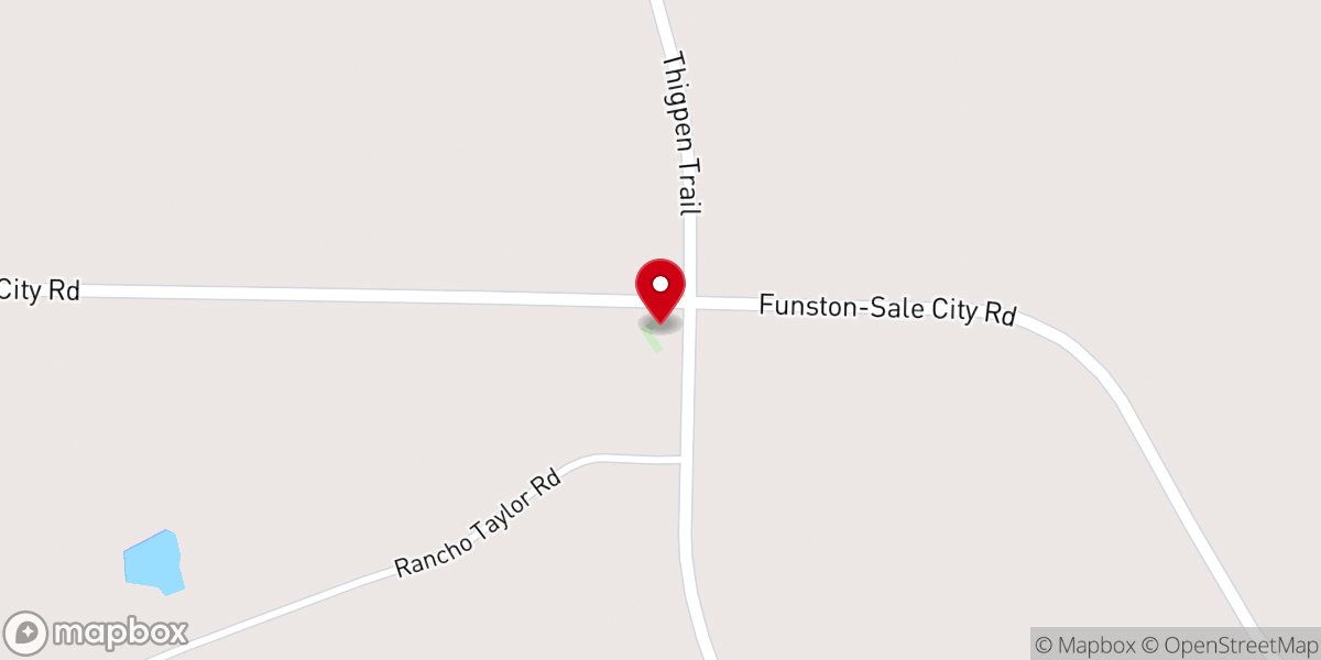 Map showing location of Poplar Arbor Church