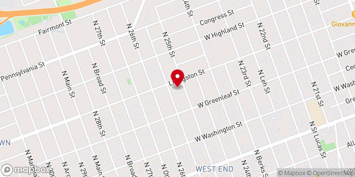 Map showing location of St. Paul's Anglican Church