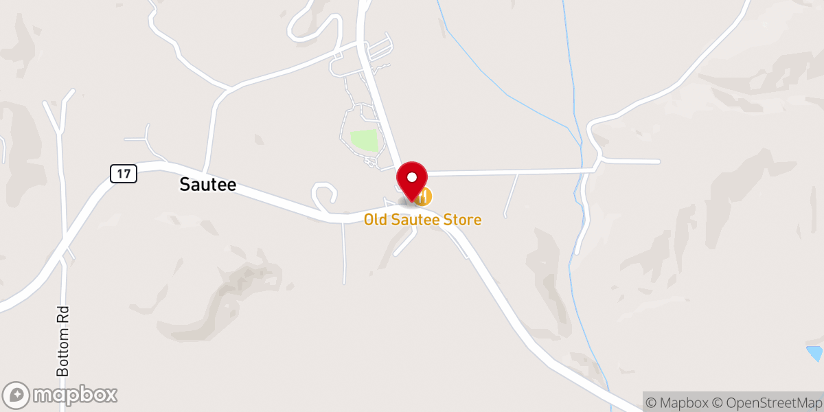 Map showing location of Sautee Nacoochee