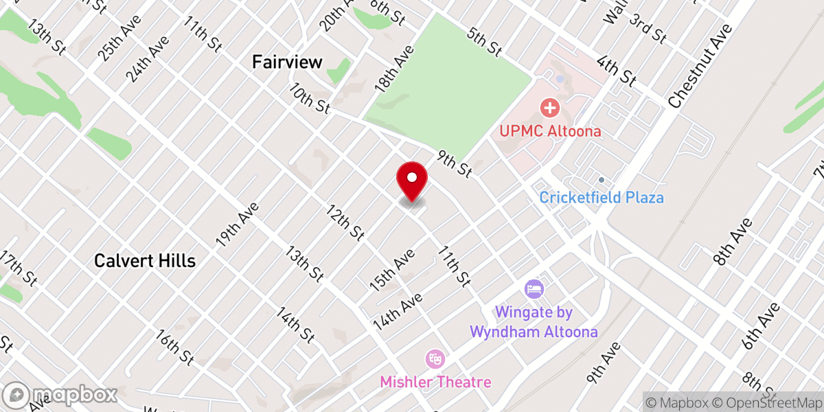 Map showing location of Pleasant Valley Assembly God