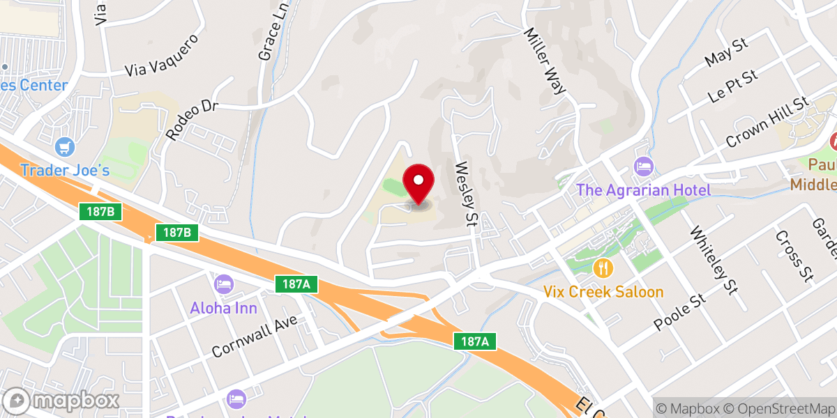 Map showing location of Arroyo Grande Seventh-Day Adventist Church