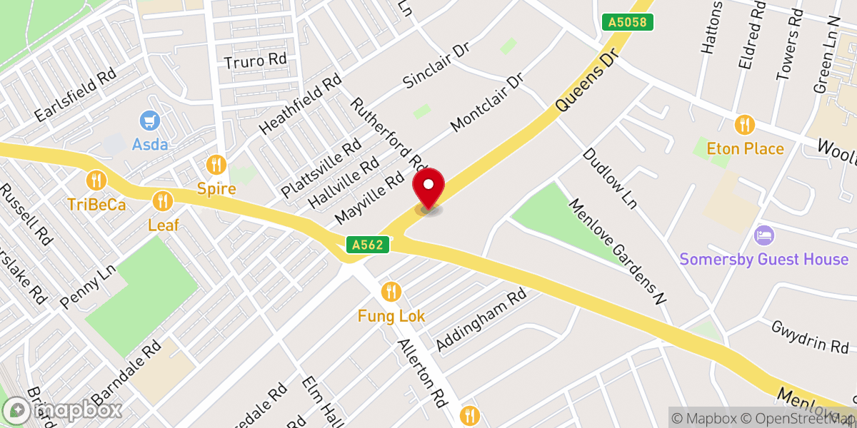 Map showing location of Liverpool District Methodist Church