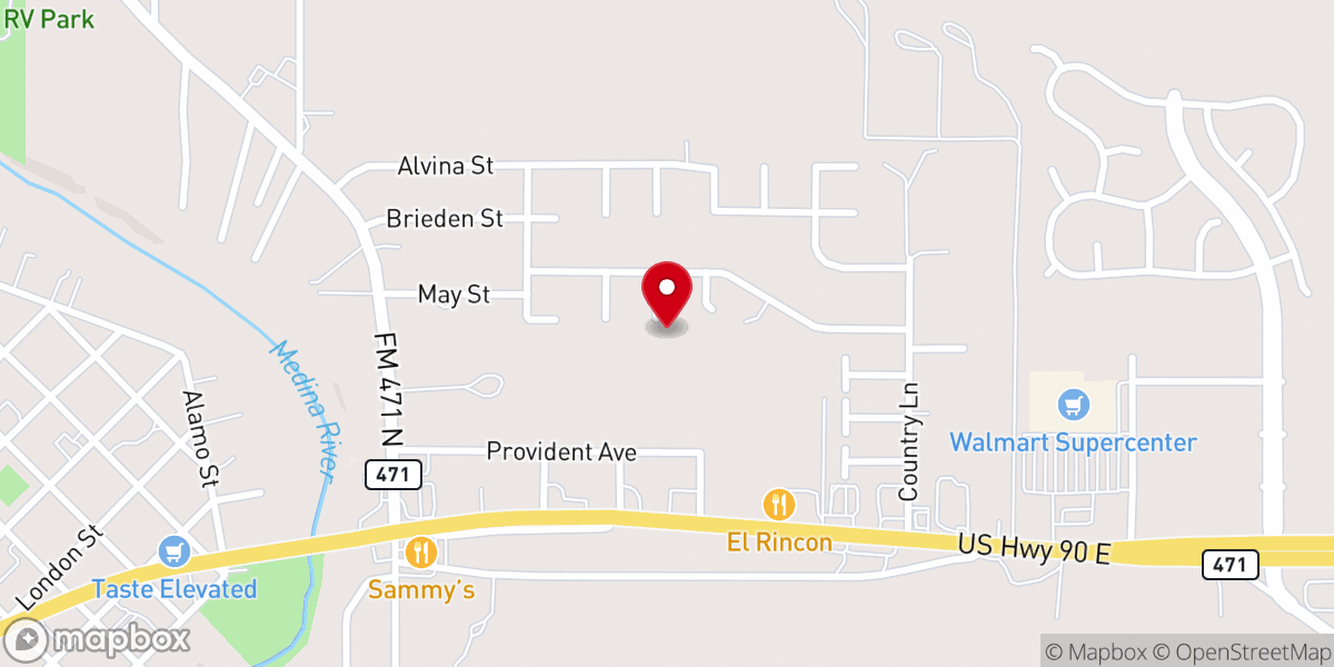 Map showing location of Castroville Community Church