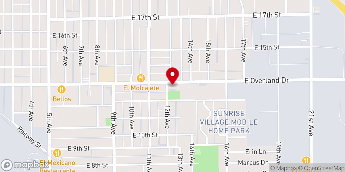Map showing location of Lakota Lutheran Center