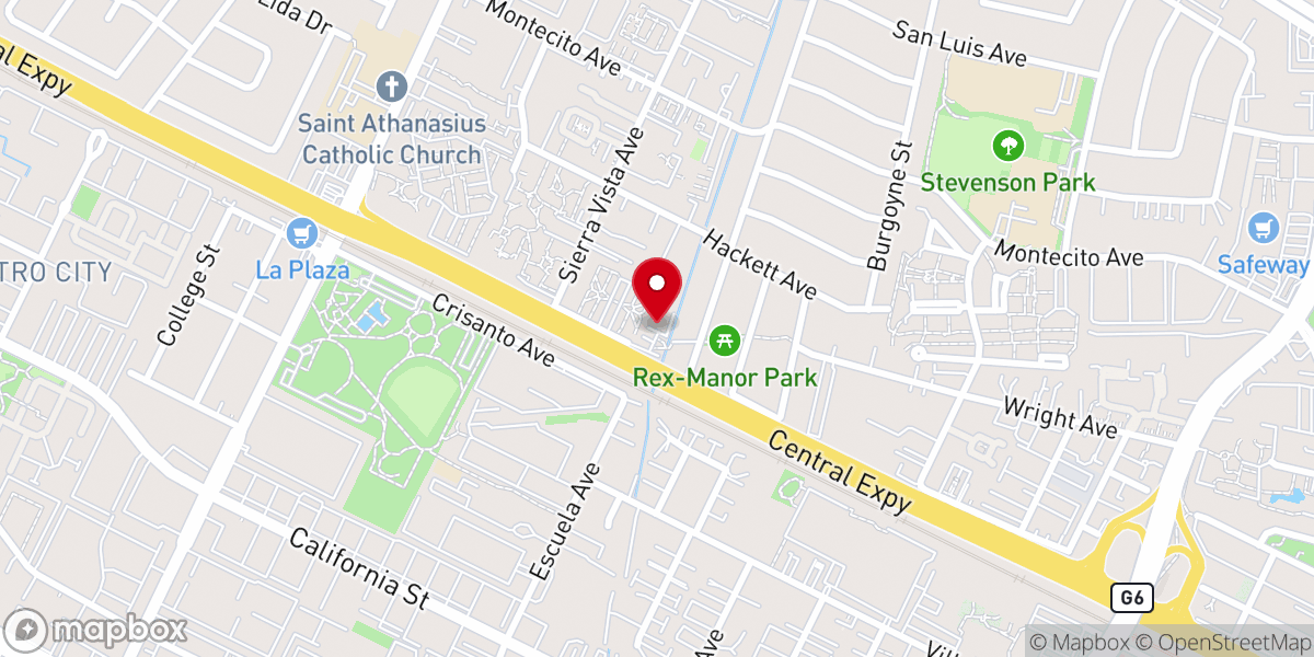 Map showing location of South Bay Chinese Seventh-day Adventist Church