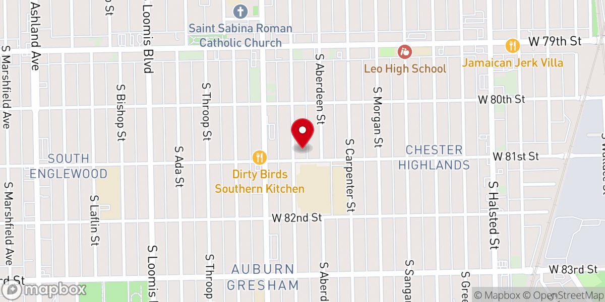 Map showing location of Victory Apostolic Faith Church