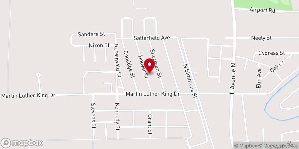 Map showing location of True Life Outreach Ministry