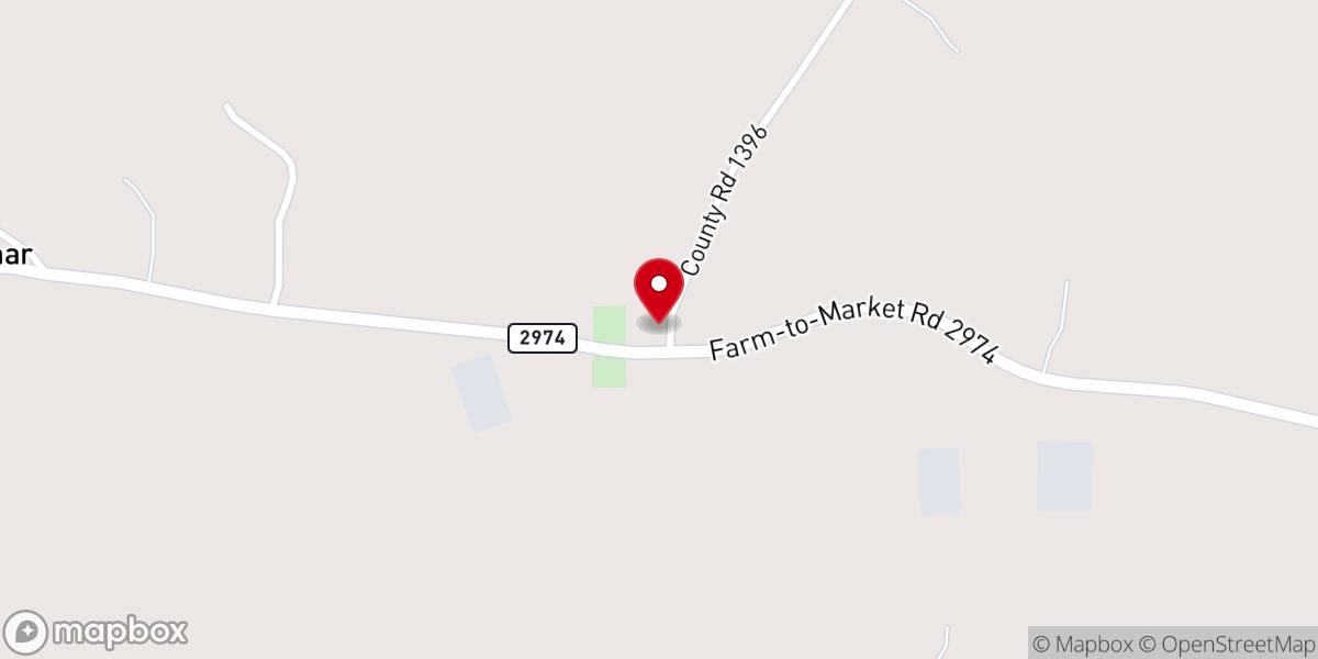 Map showing location of New Hope Church