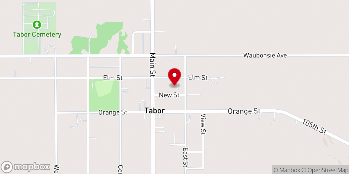 Map showing location of First Christian Church