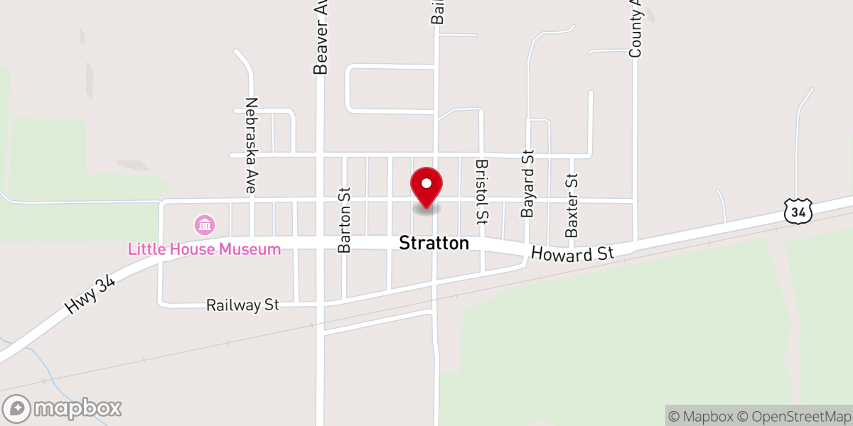Map showing location of United Methodist Church