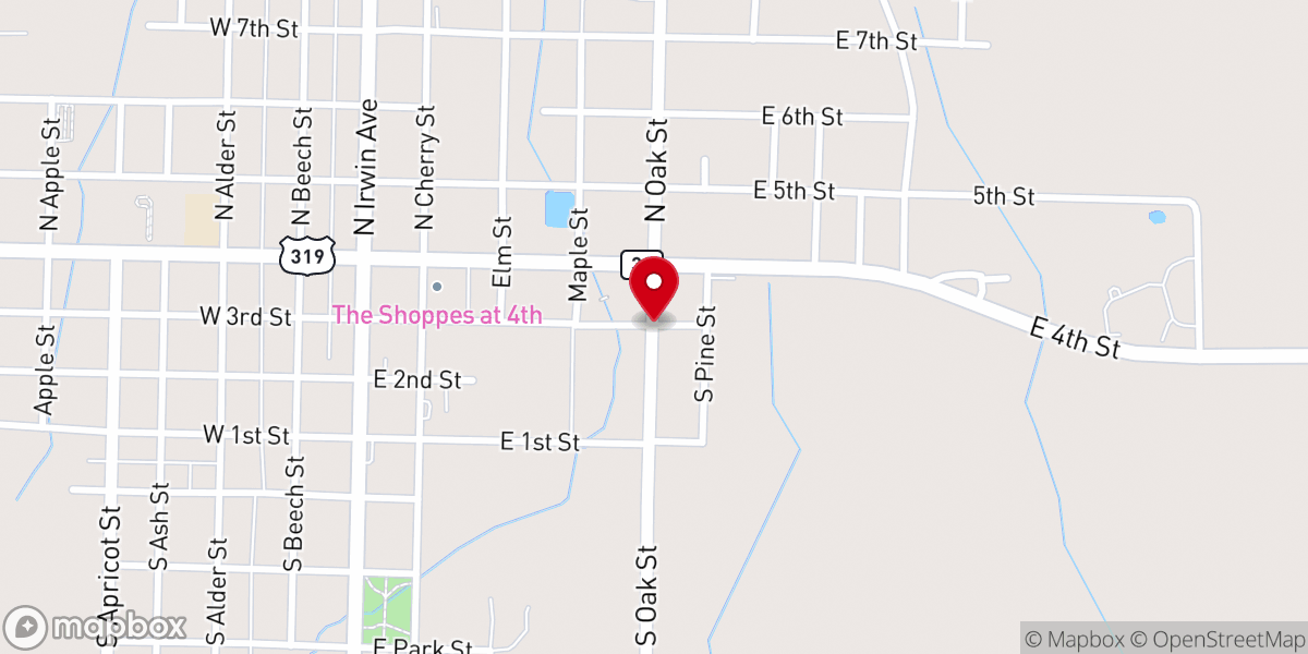 Map showing location of Mt Moriah Church-God Apostolic