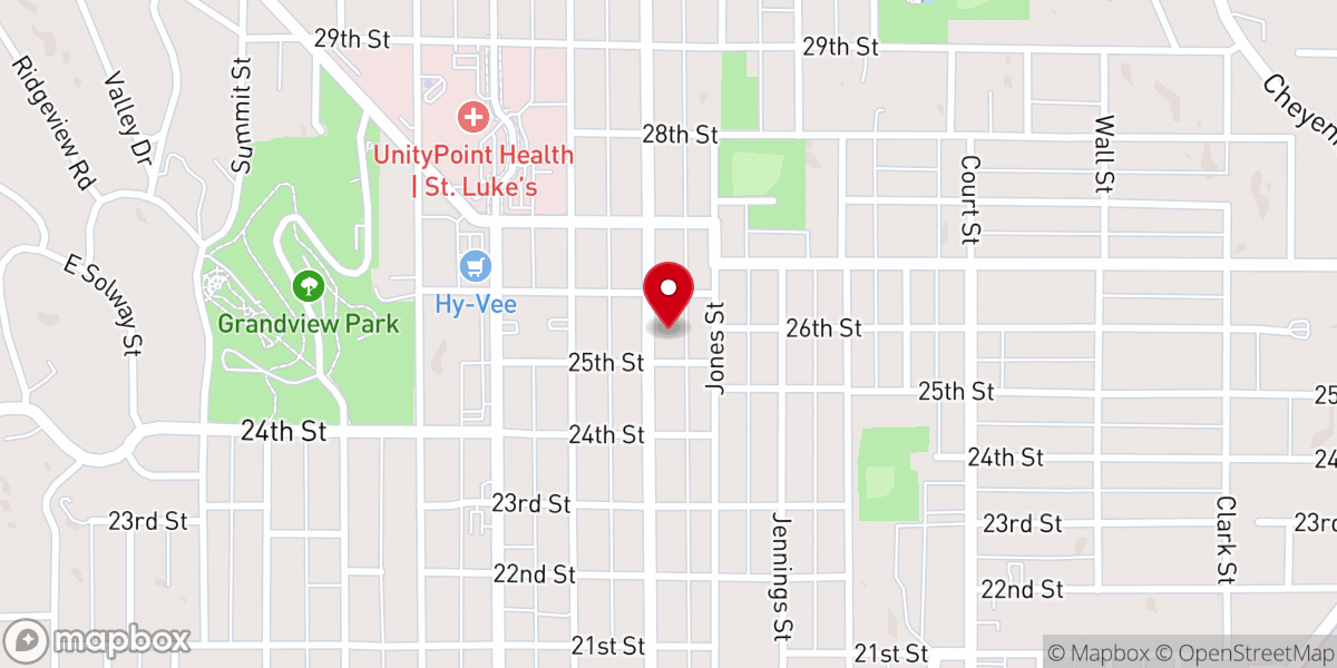 Map showing location of First Unitarian Church