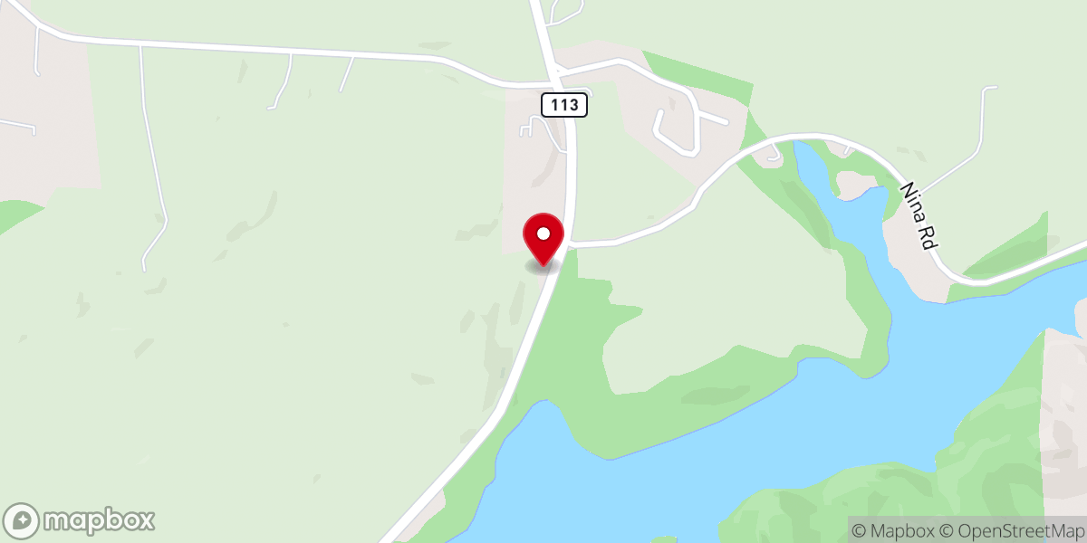 Map showing location of Nina Church