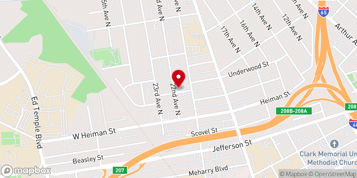 Map showing location of Ephesian Primitive Baptist Church
